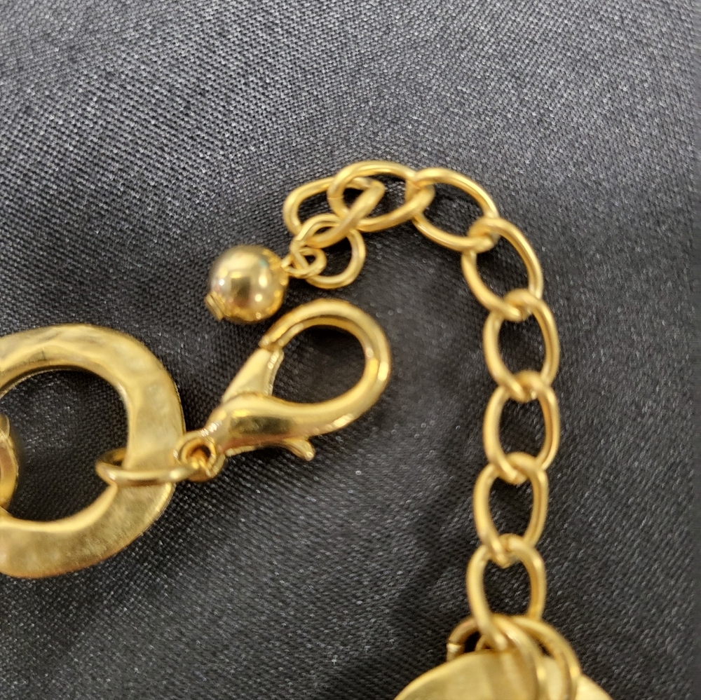 Carlisle GILDED Pounded Gold Necklace - Picture 5 of 8